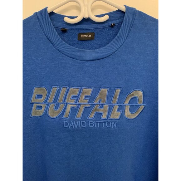 Buffalo David Bitton Graphic Blue Long Sleeve Men’s XL Vintage Look - Picture 2 of 8